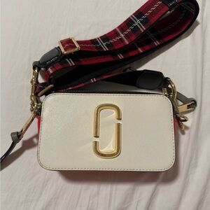 Marc Jacobs Cream and Red Crossbody Bag